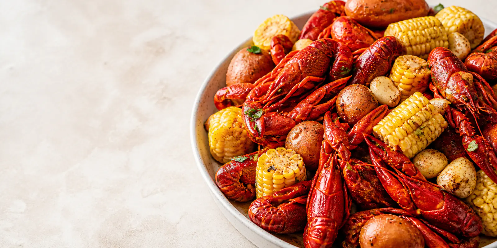 Louisiana crawfish and seafood